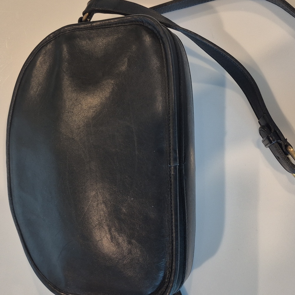 Vintage Laura Ashey Leather Black Crossbody Bag - Picture 7 of 16